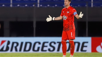 El portero uruguayo Silva, de