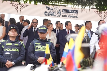 Abelardo de la Espriella estuvo rodeado de un fuerte esquema de seguridad - crédito Alcaldía de Medellín