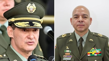 Los generales retirados William René Salamanca y Nicolás Zapata Restrepo - crédito Policía Nacional