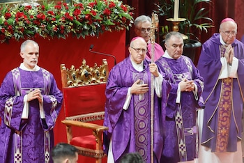 Un momento del funeral que