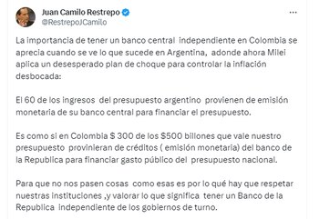 El exministro de Hacienda se