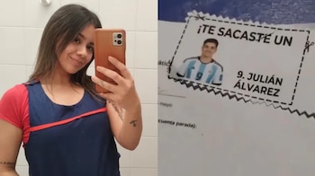 Estefanía Rivero, maestra de la escuela Las Hornillas de Pocito, asoció cada calificación a un jugador de la Selección Argentina en sus evaluaciones de matemática