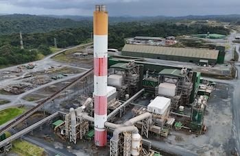 La central eléctrica de Cobre Panamá, ubicada en Donoso, figuró entre las principales fuentes de generación del país con cerca de 262 megavatios. REUTERS/Enea Lebrun