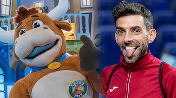 Miguel del Pozo, el hombre que se esconde tras la vaquilla de 'El Grand Prix del Verano'. (Redes sociales)