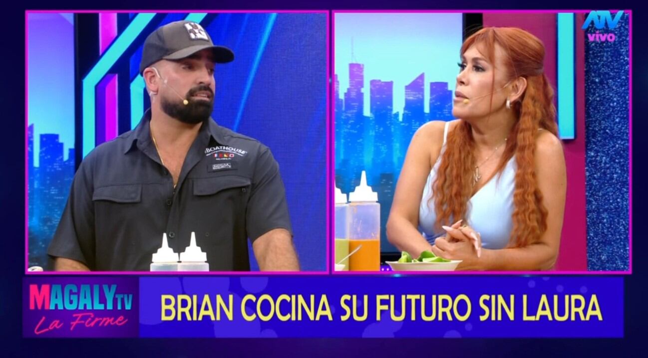 Brian Rullán estalla en vivo cuando Magaly Medina le pregunta si Laura Spoya lo dejó por ‘mantenido’
