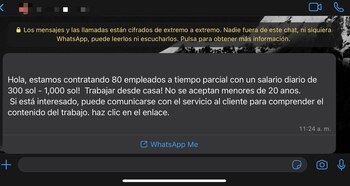Estafas por WhatsApp. (foto: El