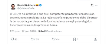Quintero se pronunció tras el