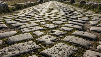 La antigua vía romana que