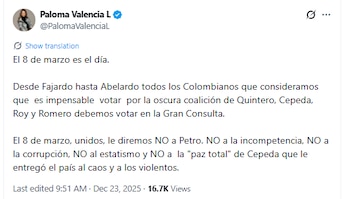 Paloma Valencia se refirió a