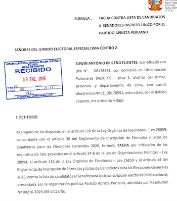 Tacha contra la lista al