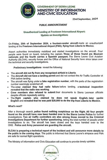 Foto: facebook/mic.gov.sl