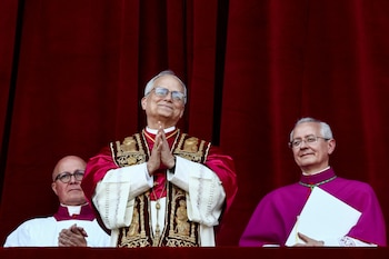 Newly elected Pope Leo XIV,