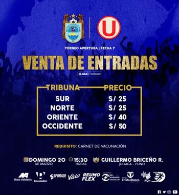 Ventas de entradas