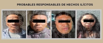 Los detenidos fueron identificados como Luis “N”, Karla “N”, Luis “N” y Arturo “N”. (Crédito: redes sociales)