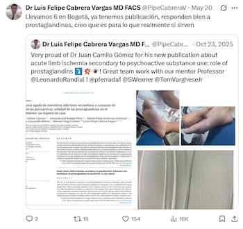 El tusi, conocido como “cocaína rosada”, dejó de contener 2CB y ahora incluye mezclas de ketamina, MDMA, cafeína y otras sustancias psicoactivas - crédito @pipecabrerav / X