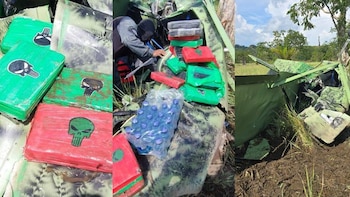 Autoridades interceptan una aeronave y decomisa 205 paquetes de cocaína en Costa Rica