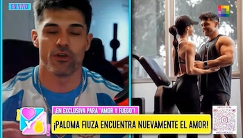 Paloma Fiuza revela que está enamorada y causa sorpresa al aparecer con argentino: “Estoy feliz”. Captura: Amor y Fuego.