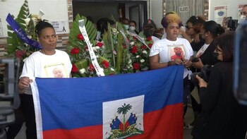Migrantes haitianos protestaron el jueves