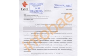 Constructora envió carta notarial a