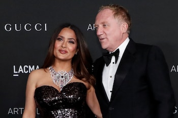 Salma Hayek y su esposo