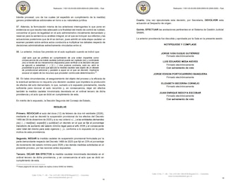 Auto del Consejo de Estado con el que se revoca la suspensión al decreto del salario mínimo para 2026 - crédito Consejo de Estado