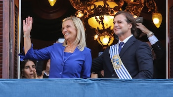 Con el presidente Luis Lacalle