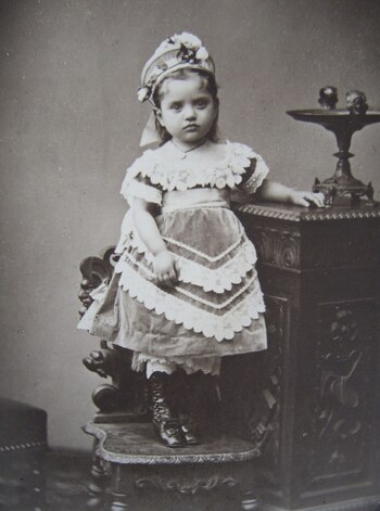 Zoila Aurora cuando tenía tres