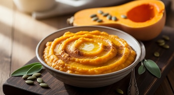 El puré de calabaza es