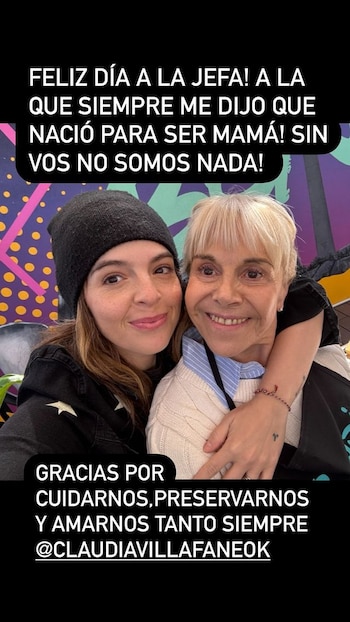 Claudia recibió un emotivo mensaje