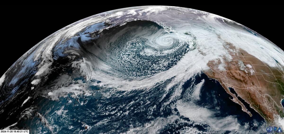 Tormenta en el Pacífico Norte y glaciares en retroceso