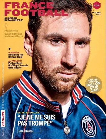 Lionel Messi en la portada