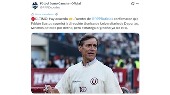 Fabián Bustos volverá a Universitario tras la salida de Héctor Cúper, según RPP.