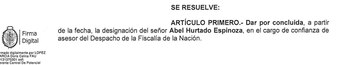 Aceptan renuncia de Abel Hurtado