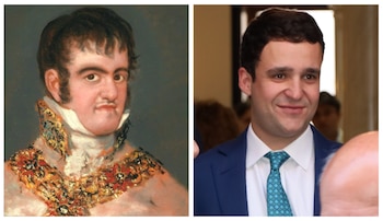 Fotomontaje de Fernando VII y Froilán. (Museo del Prado / Europa Press)