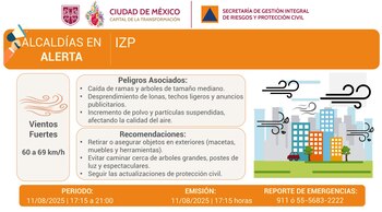 Activan alerta naranja por fuertes