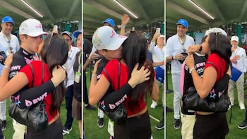 Franco Colapinto festejó con Maia Reficco su gran actuación en Miami