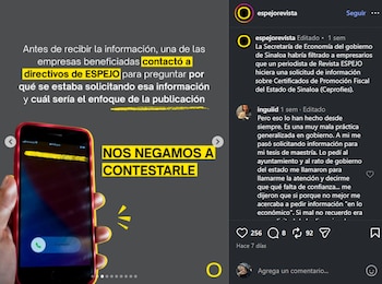 El 8 de octubre de 2026, periodistas de la revista recibieron llamadas de personas empresarias que cuestionaron por qué se investigaban esos incentivos fiscales y qué uso se pretendía dar a los datos requeridos ante la dependencia estatal.