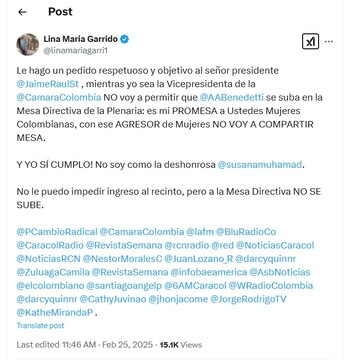 Aunque reconoció que no puede