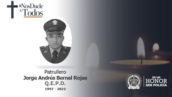 El patrullero Jorge Andrés Bernal