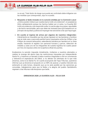 La Guardia afirmó que reaccionó para defender a hinchas ubicados en Oriental y sostuvo que su respuesta estuvo ligada a una presunta agresión contra aficionados comunes - crédito lgars_oficial / Instagram