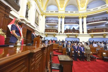 Pedro Castillo en el Congreso.