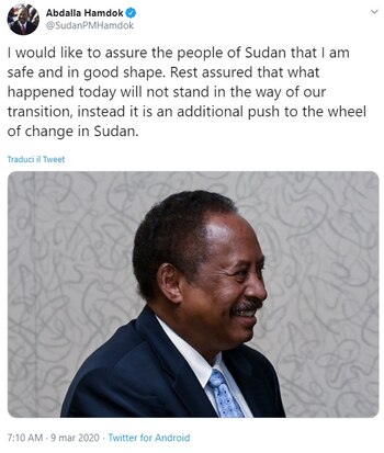 El mensaje de Abdalla Hamdok