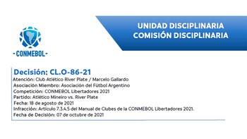 La Unidad Disciplinaria de Conmebol