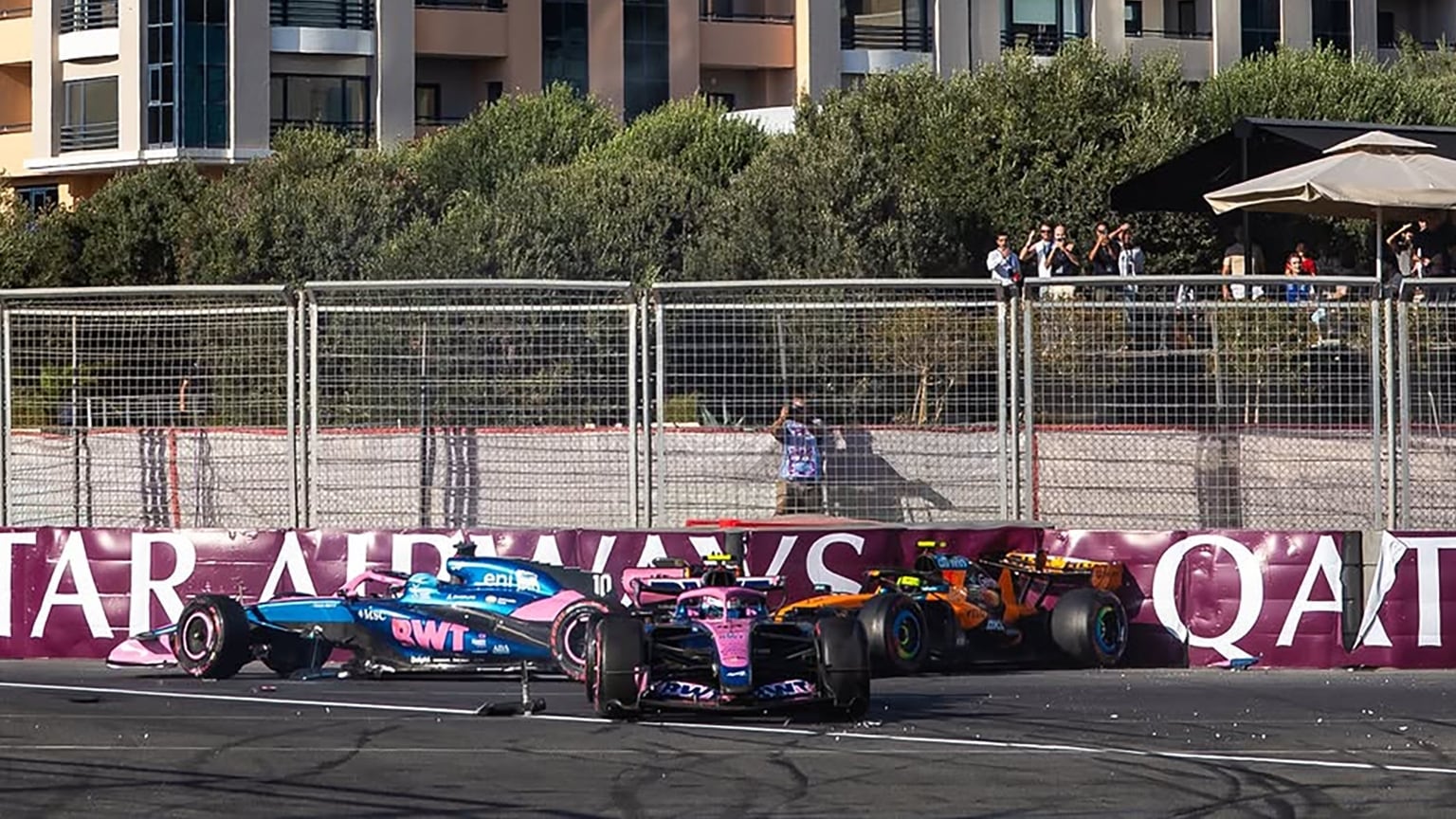 El choque de Franco Colapinto y Pierre Gasly en Bakú