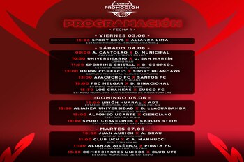 El fixture de la primera