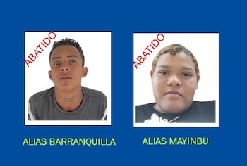 Los dos sujetos fueron abatidos en un operativo militar en Andes, Antioquia - crédito Policía Nacional