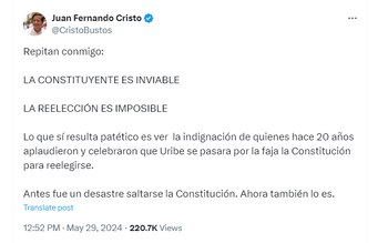 Juan Fernando Cristo ya se