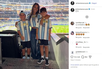 El posteo de Antonela Roccuzzo tras la victoria de Argentina ante Jordania