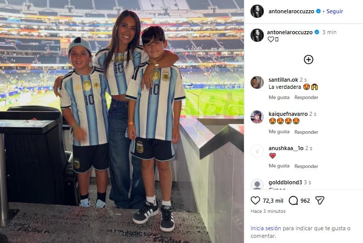 El posteo de Antonela Roccuzzo tras la victoria de Argentina ante Jordania