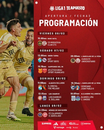 Programación de la fecha 2